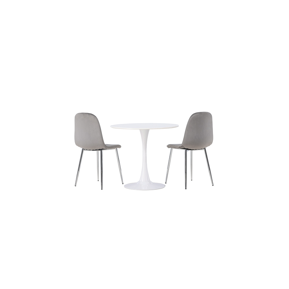 Matgrupp Venture Home Hamden Ø80 cm med 2 st Eva stolar