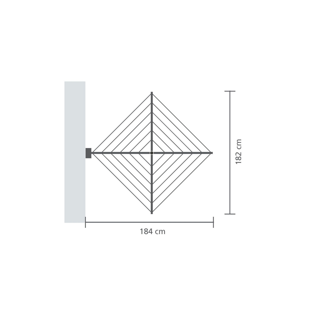 Torkvinda Brabantia WallFix 24 m + Skyddsbox