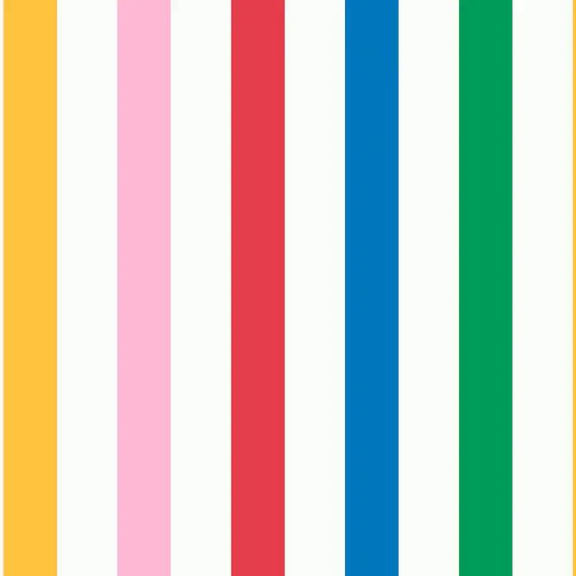 Tapet Joules Country Critters Chunky Stripe White/rainbow
