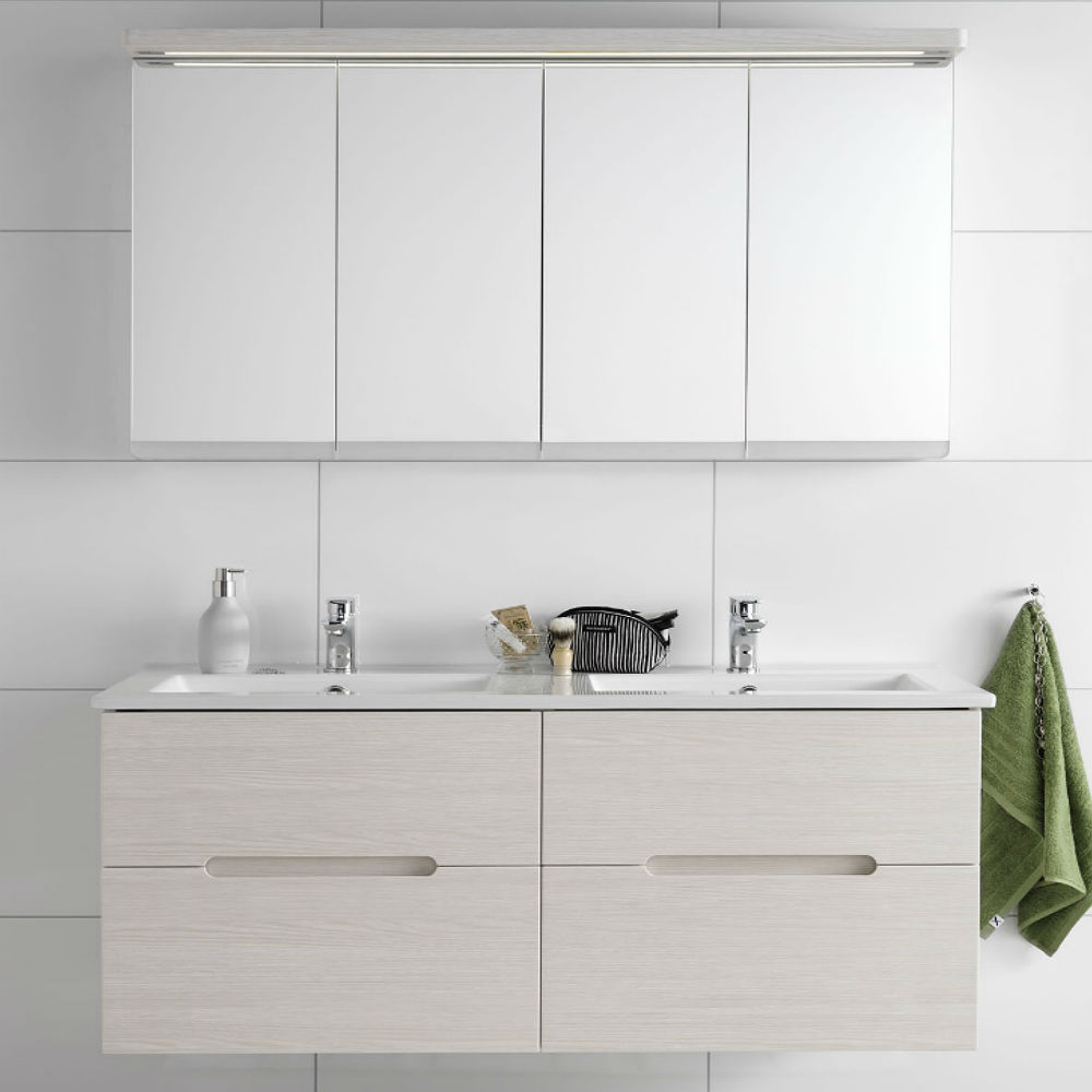 Möbelpaket Hafa Sun Vit Ek Spegelskåp Dubbel