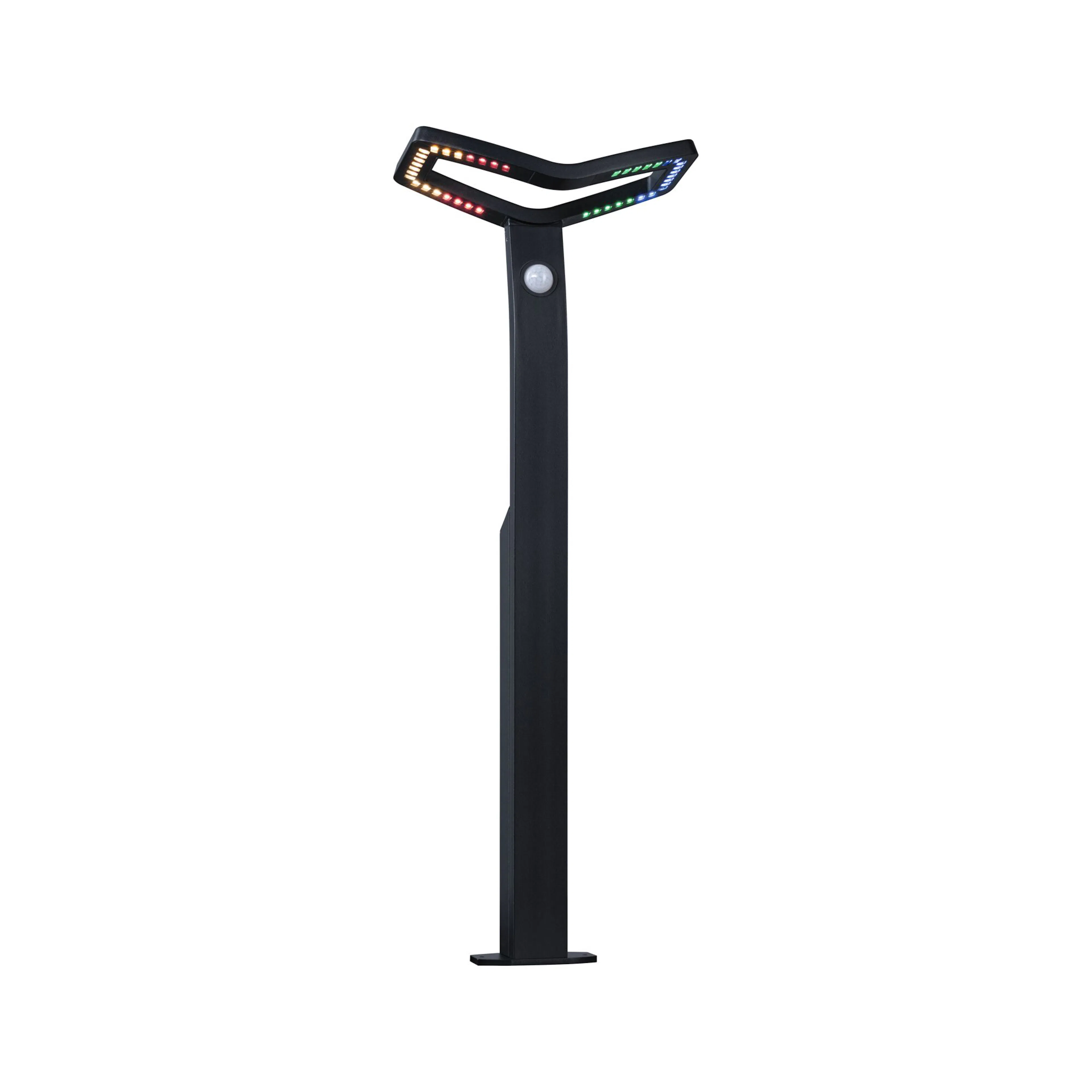 Pollare LED Paulmann Alara Smart Home Zigbee 3.0 med Skymningsstyrd rörelsedetektor IP44 230V Ljus: RGBW+