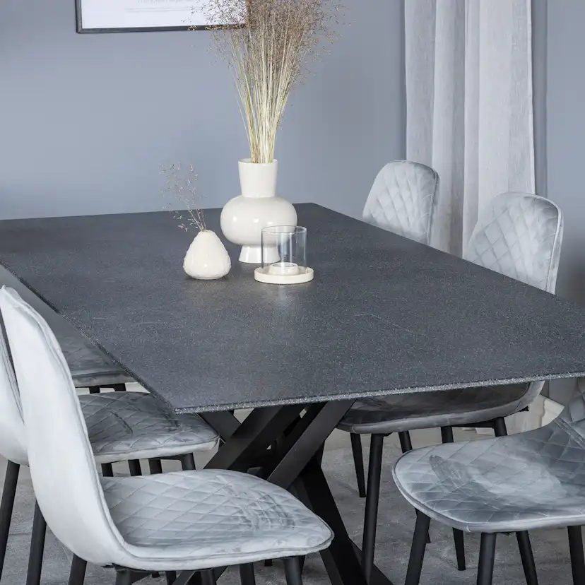 Matgrupp Venture Home Piata med 6 Phoi Stolar Sammet