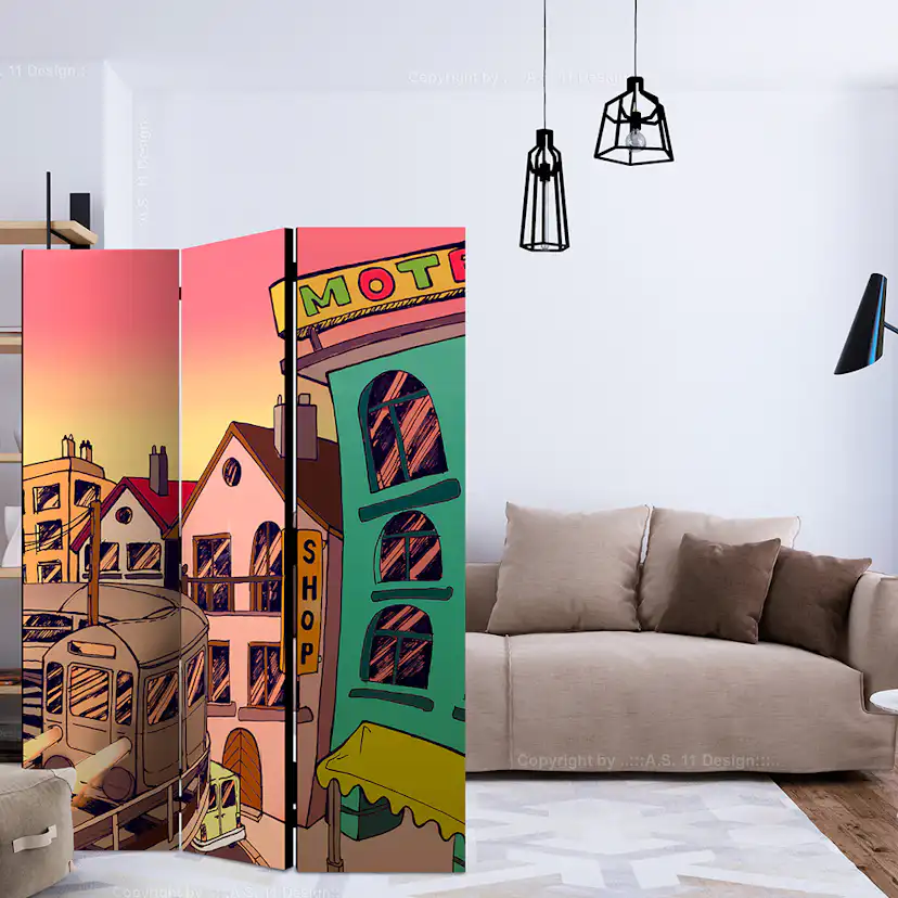 Rumsavdelare Arkiio Morning In A City 135x172 cm