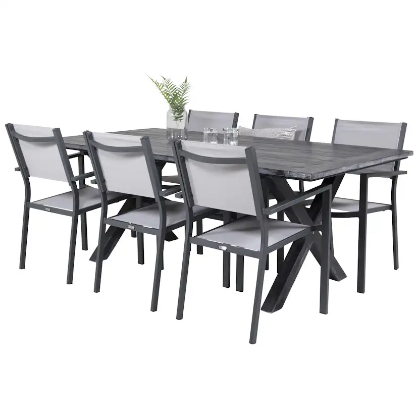 Matgrupp Venture Home Rossi 200 med 6 Copacabana Matstolar