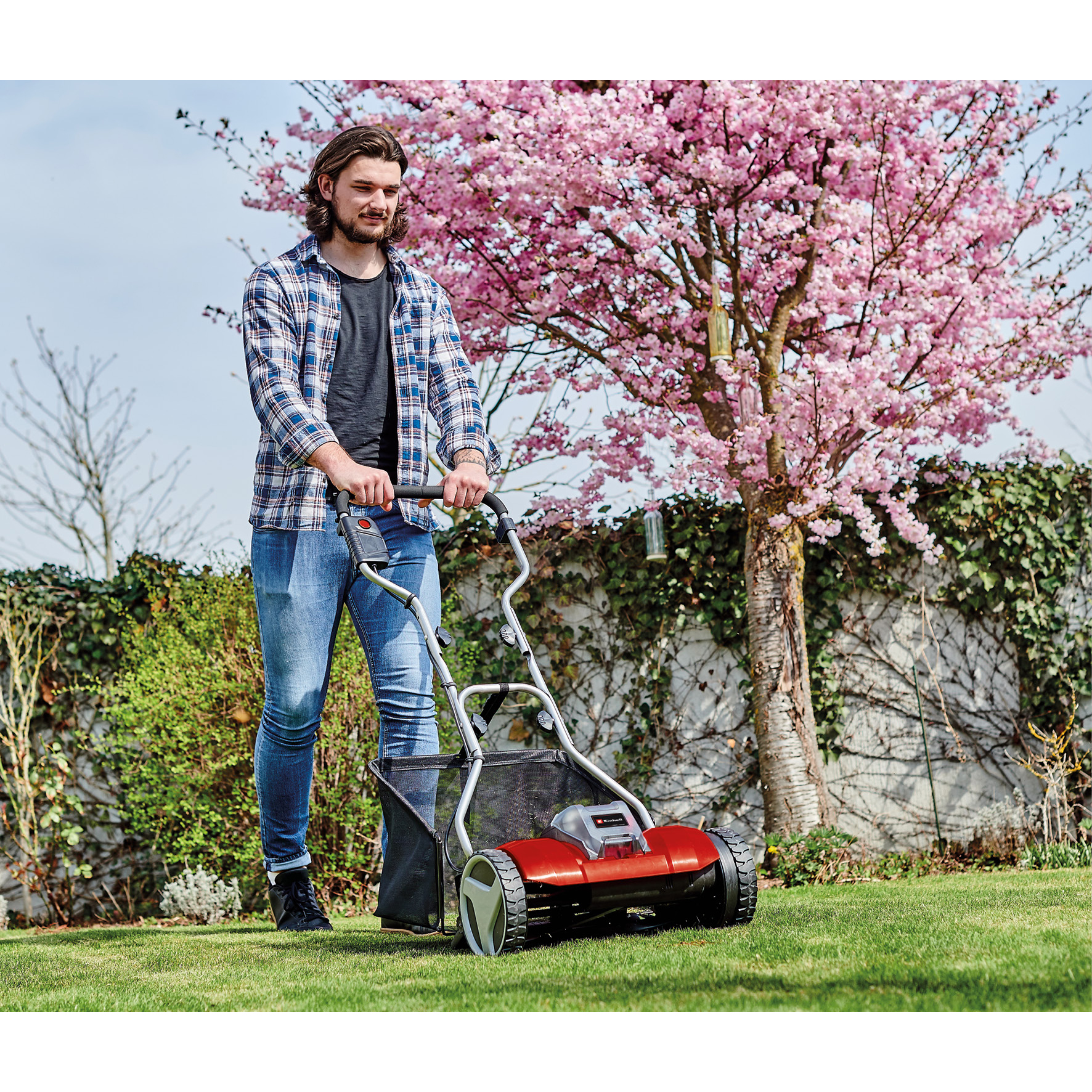 Cylindergräsklippare Einhell GE-HM 18/38 Li-Solo utan Batteri