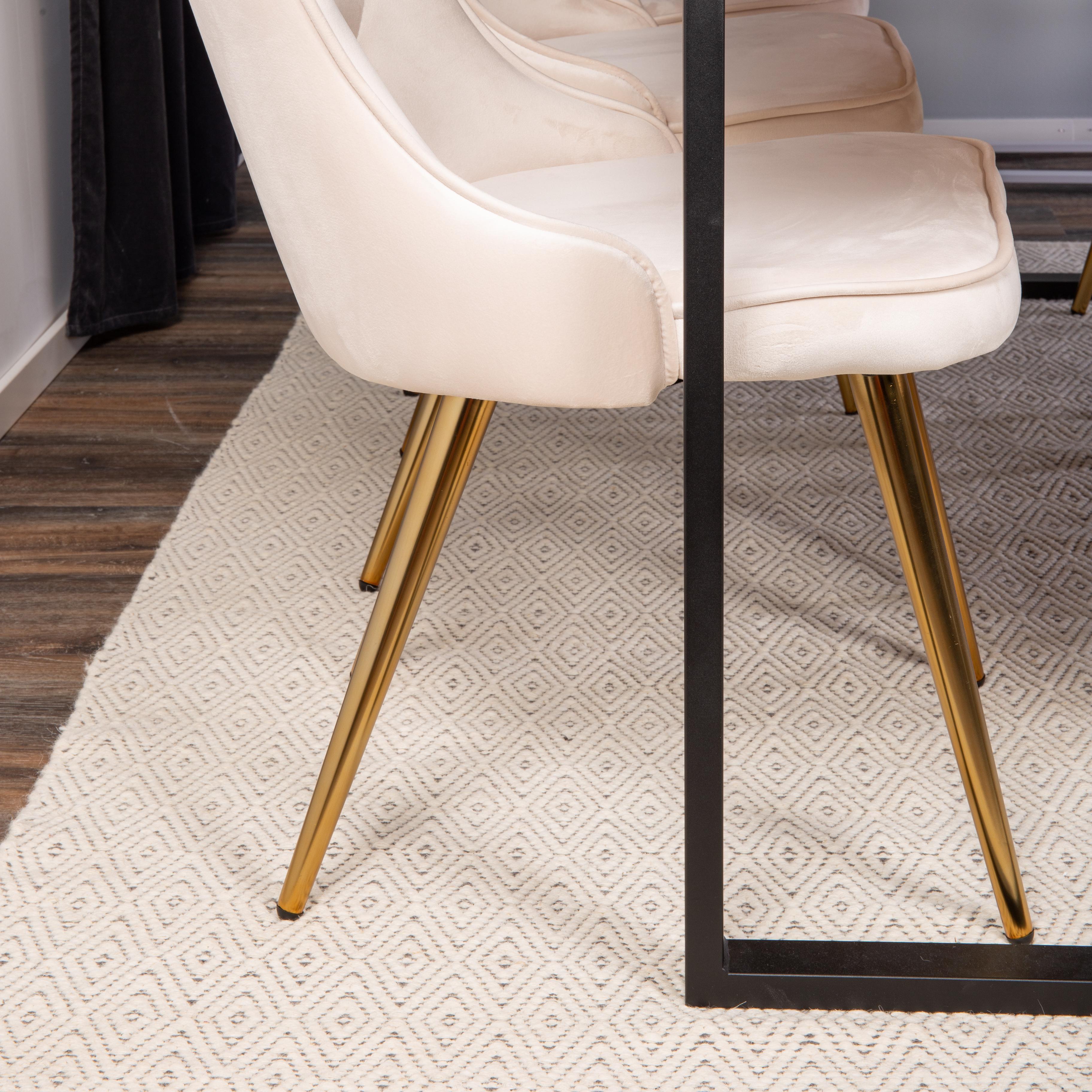 Matgrupp Venture Home Cirebon med 6 Velvet Deluxe Stolar