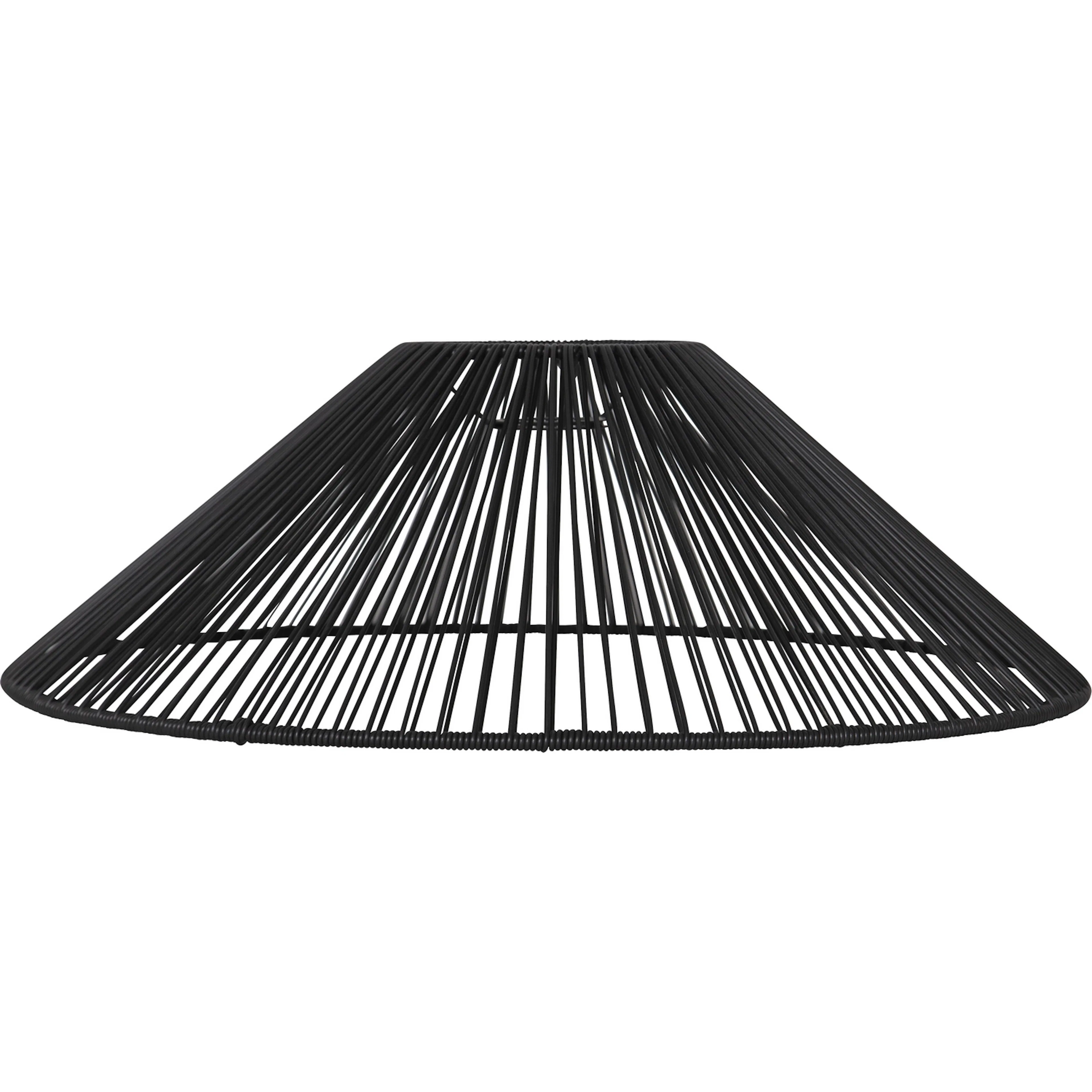 Lamp shade 58x   cm, black, plastic wicker Svart, Bredd: 580 mm