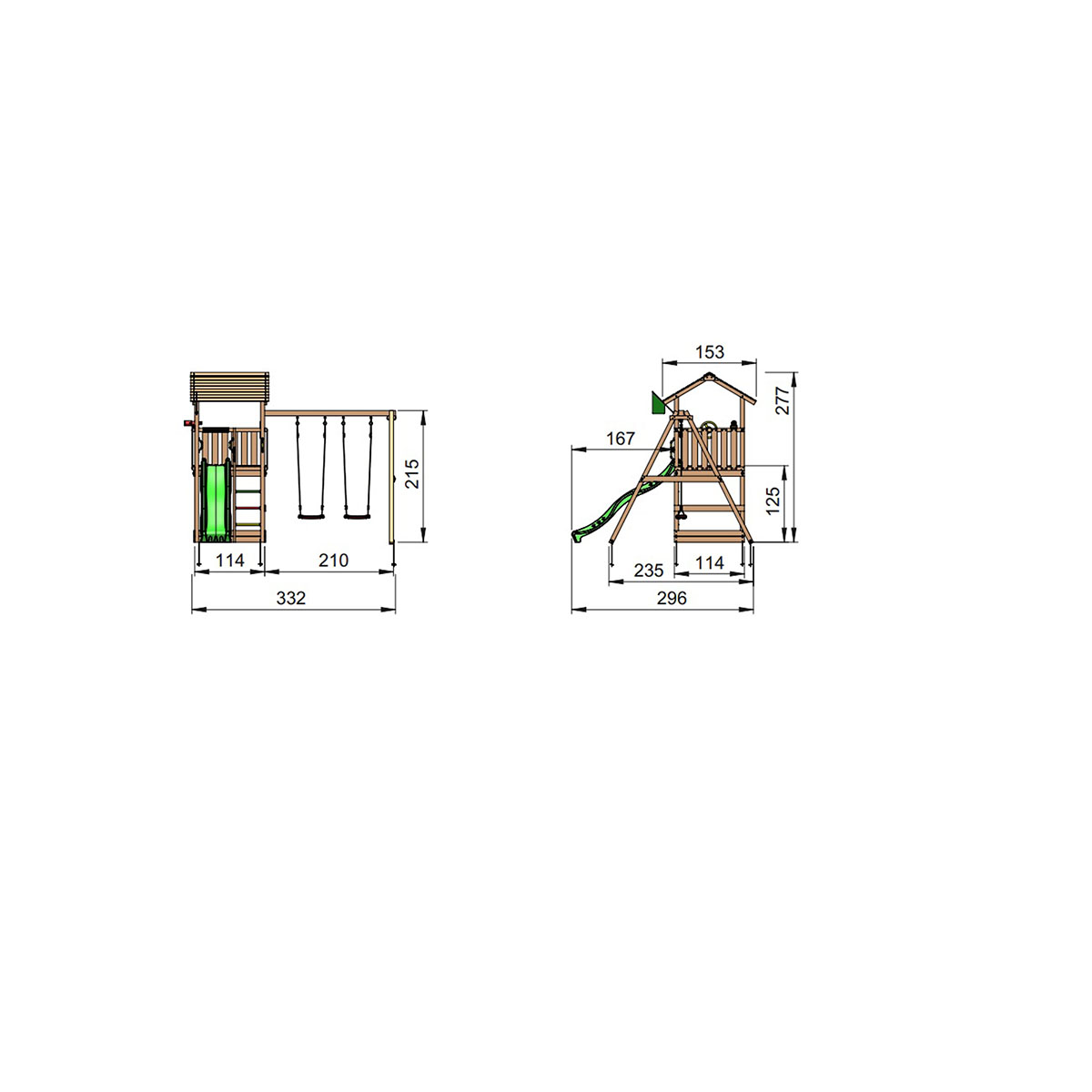 Lektorn Jungle Gym Casa Komplett Inkl Swing Modul X'tra