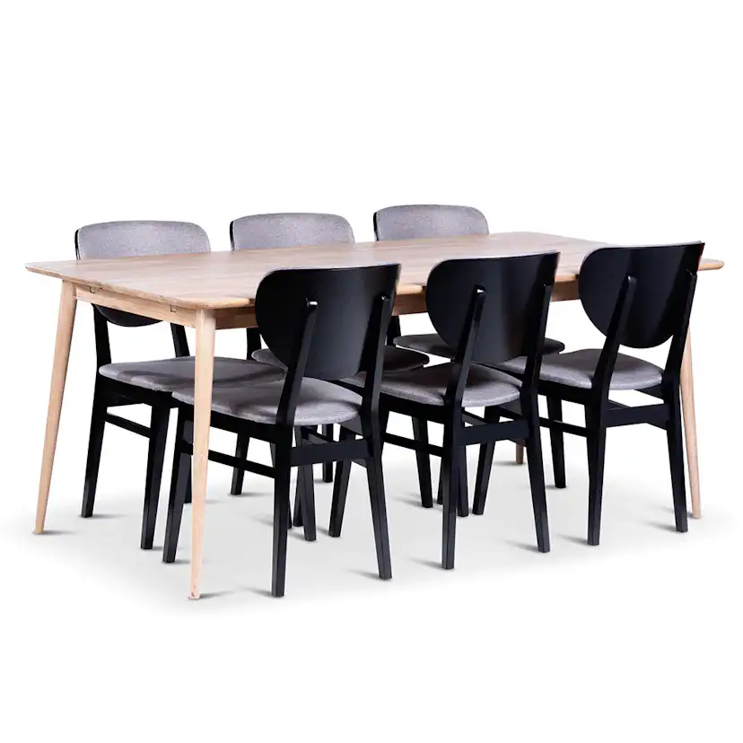 Matgrupp Stenexpo Odense med 6 Borgholm Stolar