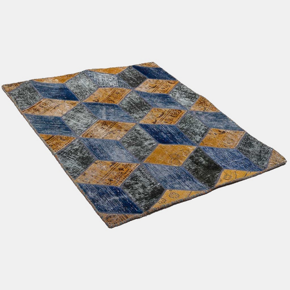 Persisk Patchworkmatta Arkiio Ull/Garn Tabriz 105x122