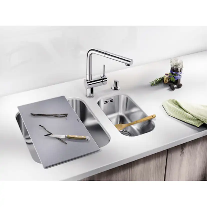 Skärbräda Blanco Silverfärgat Glas 435 x 240 mm