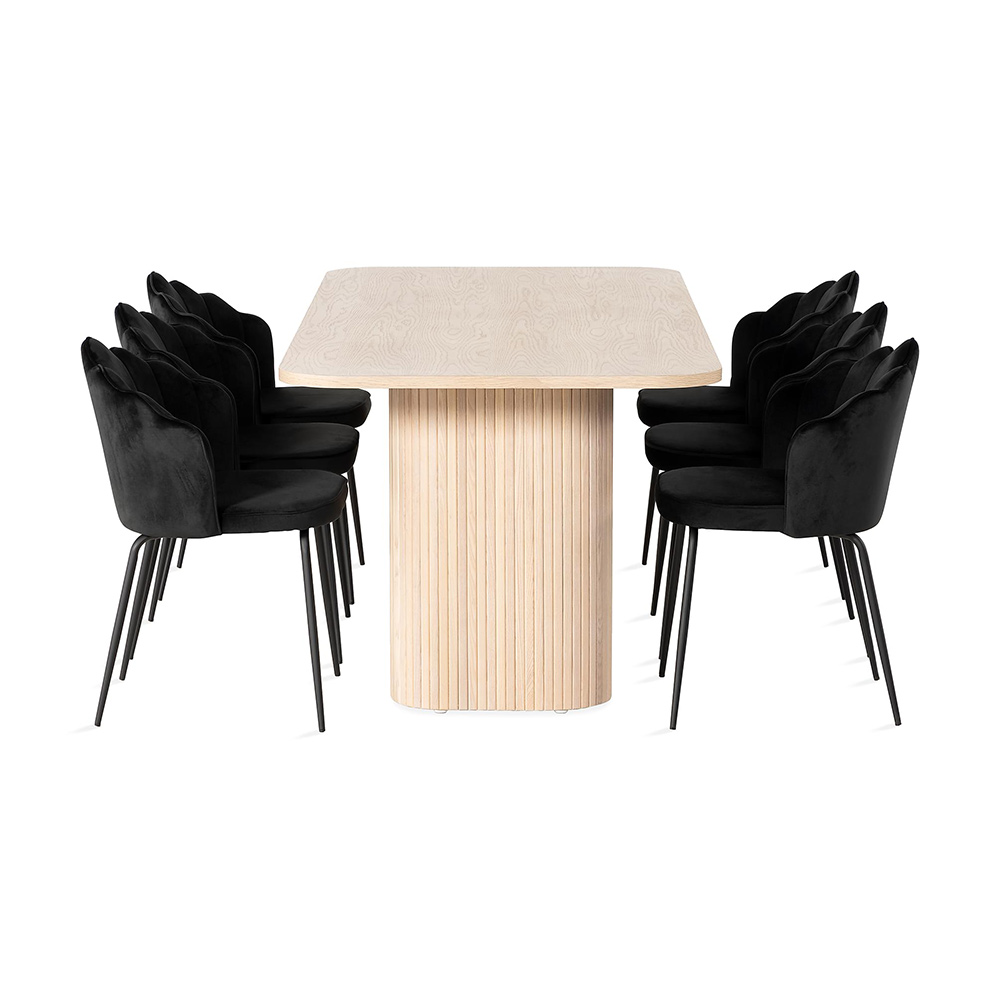 Matgrupp In Living Kopparbo med 6 st Broddhult stolar