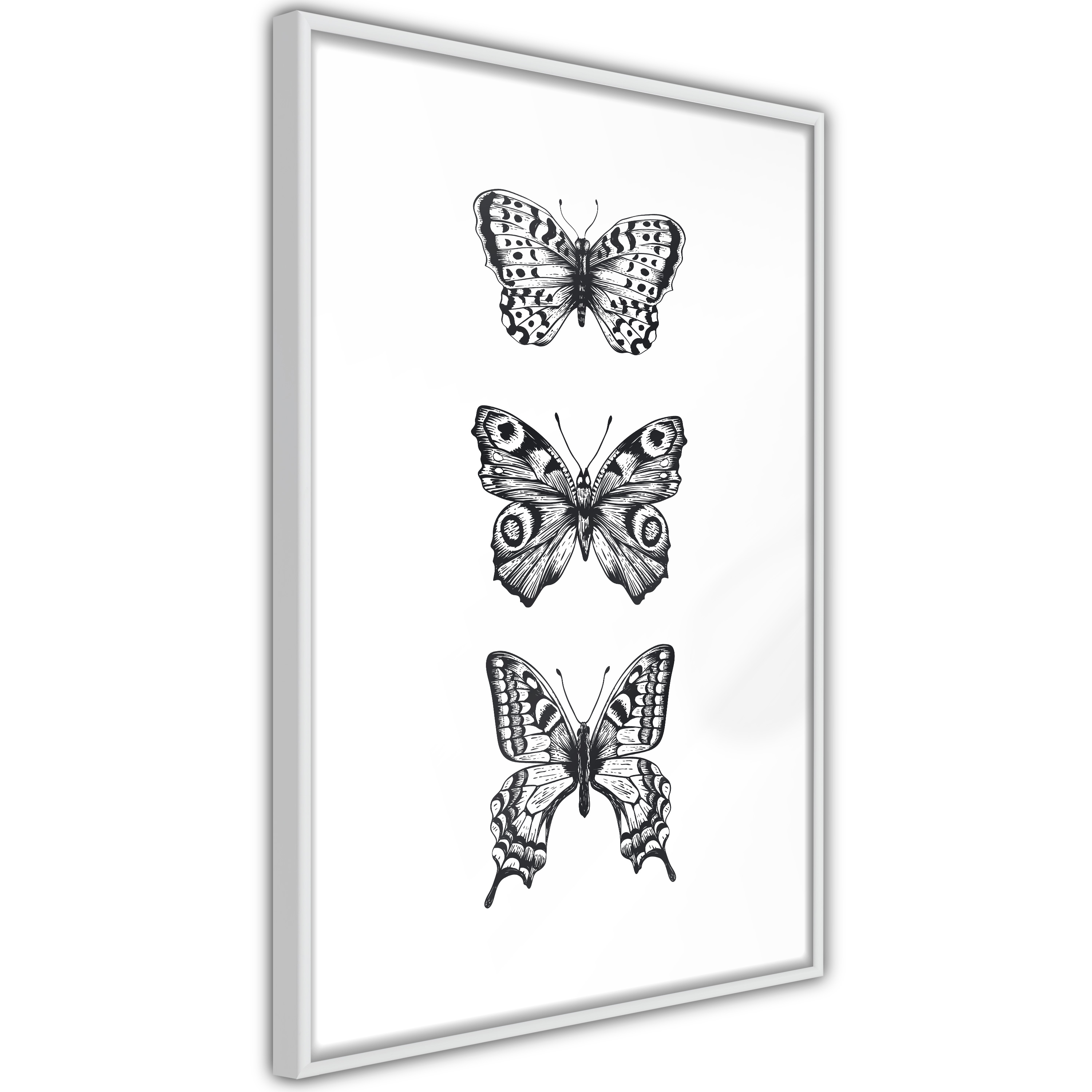 Poster Artgeist Affisch Three Butterflies