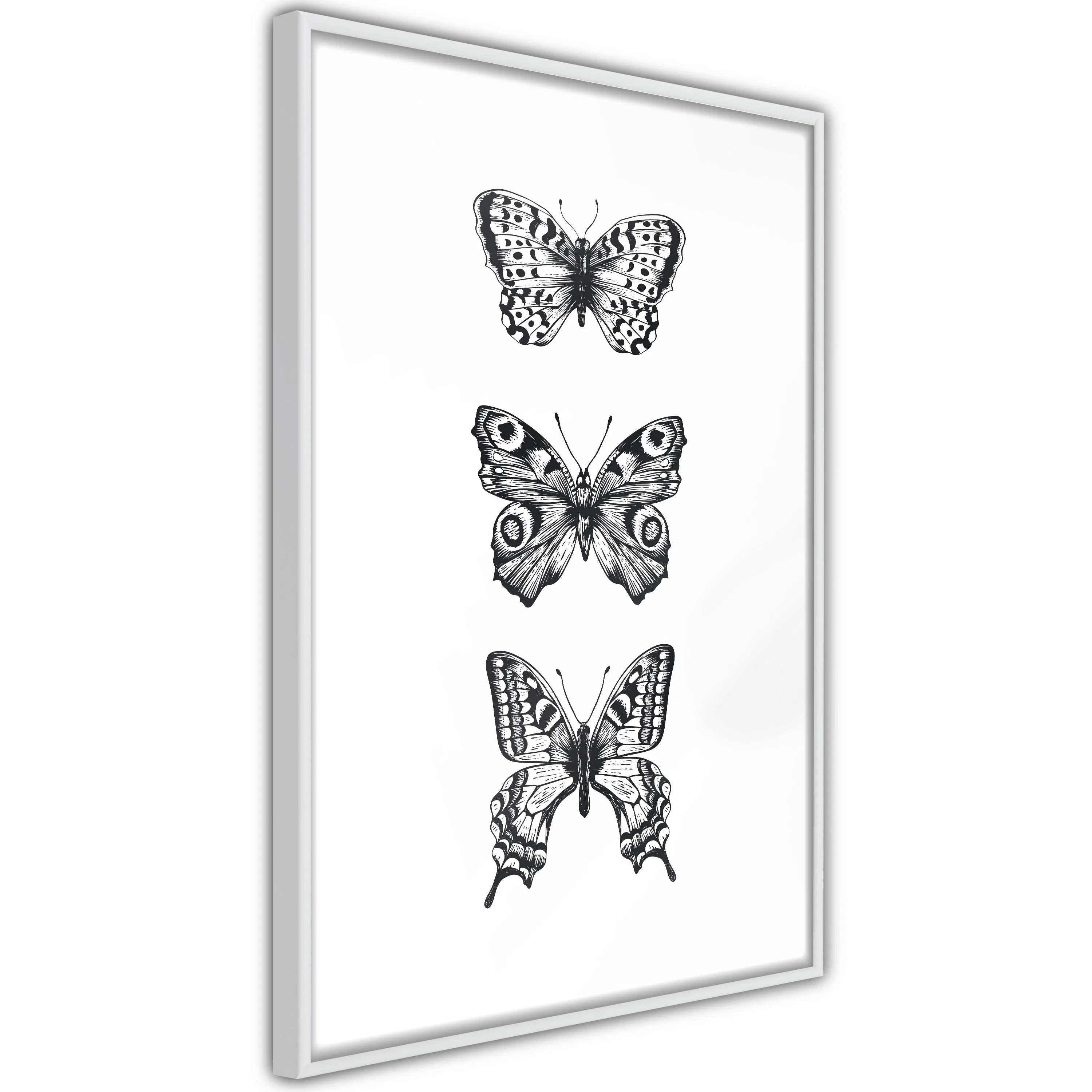 Poster Artgeist Affisch Three Butterflies