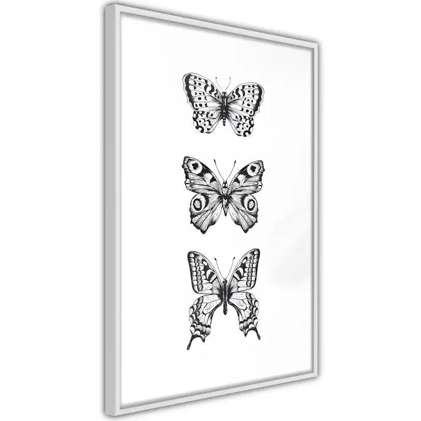Poster Artgeist Affisch Three Butterflies