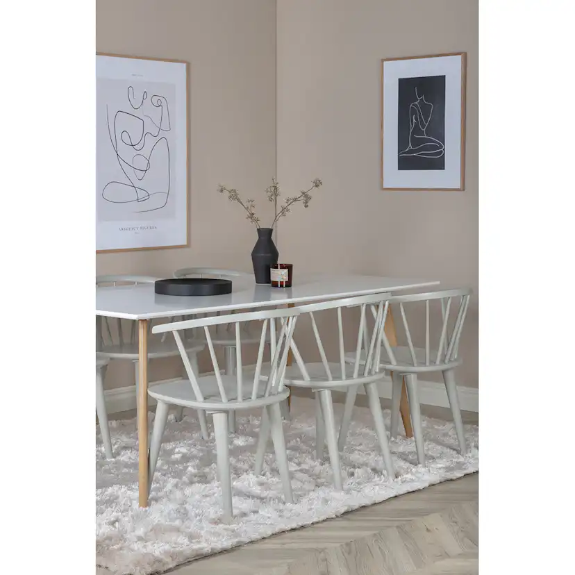 Matgrupp Venture Home Polar Ø100 cm med 6st Bobby Matstolar