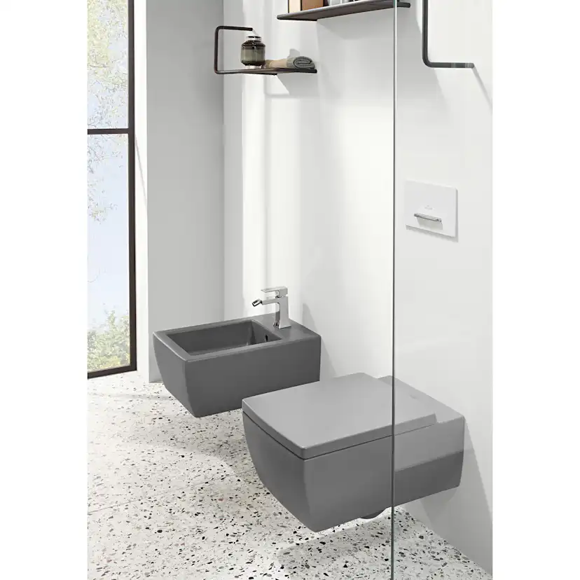 Spolknapp Villeroy & Boch ViConnect installationssystemen 92 Antracit Matt
