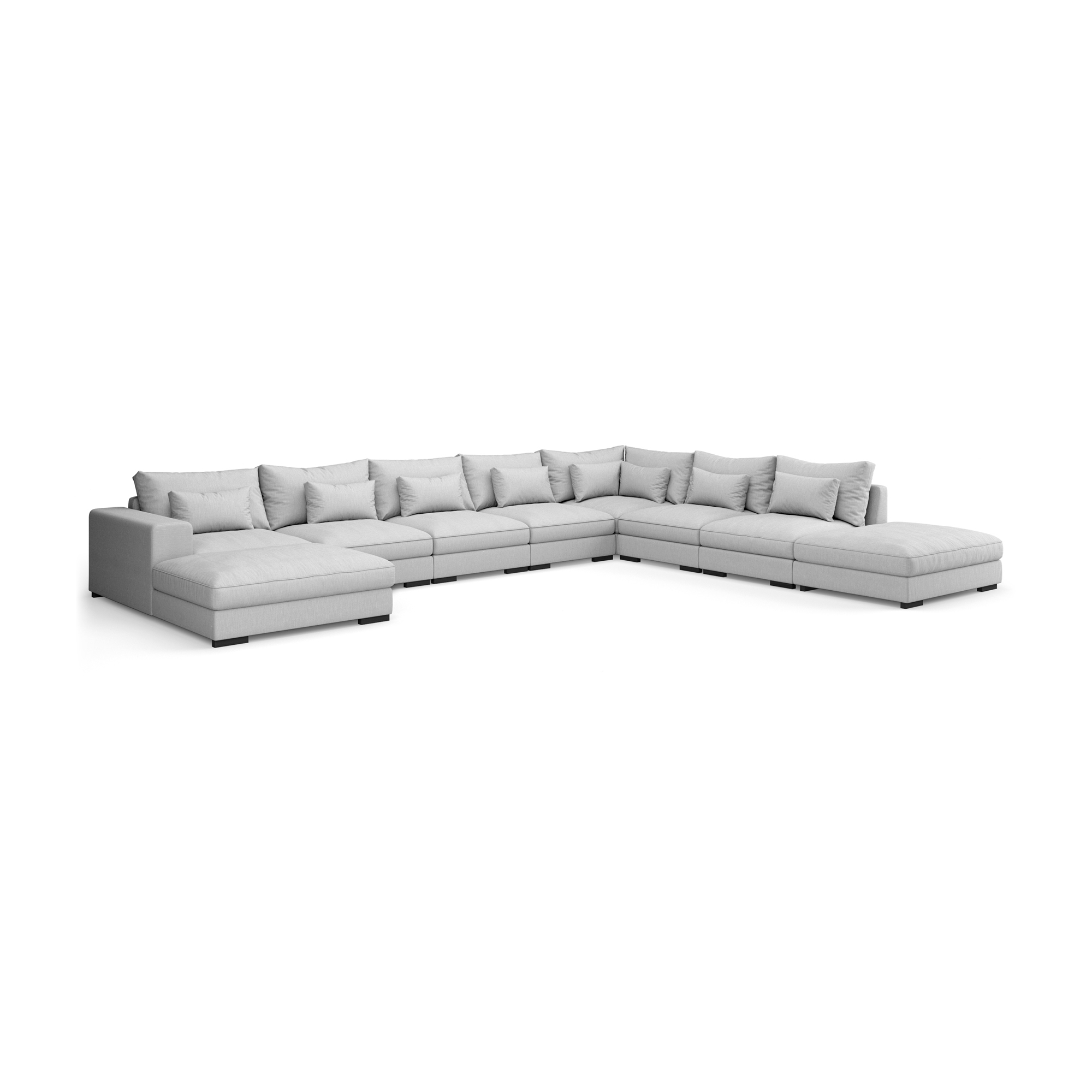 7-sitssoffa Scandinavian Choice Dubai U-formad Modulsoffa med Schäslong och Divan 527 cm