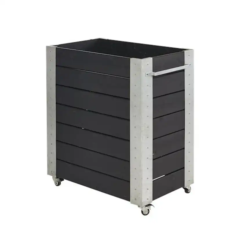 Blomlåda PLUS Cubic Svart 87x50x95 cm