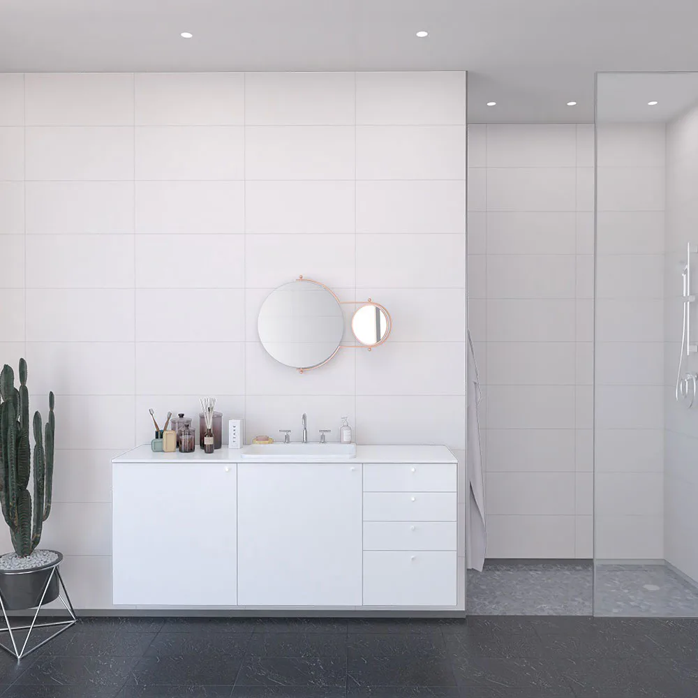 Våtrumsskiva Fibo White 2094-LM6030 S