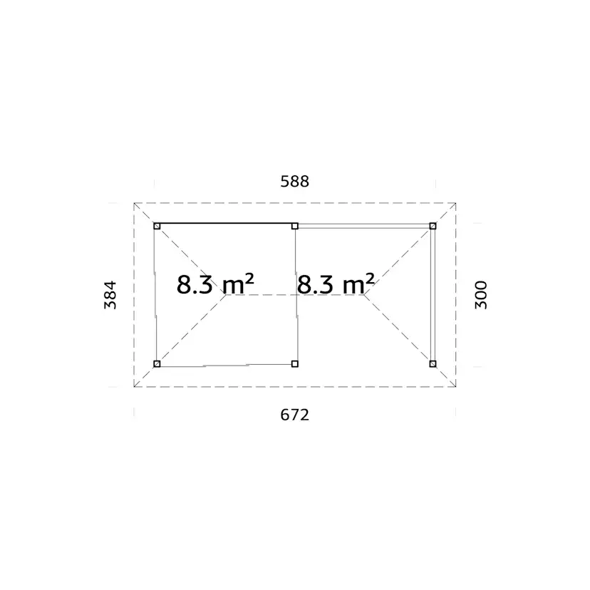 Uterum Palmako Bianca 16,6 m2 Set 204 Slide