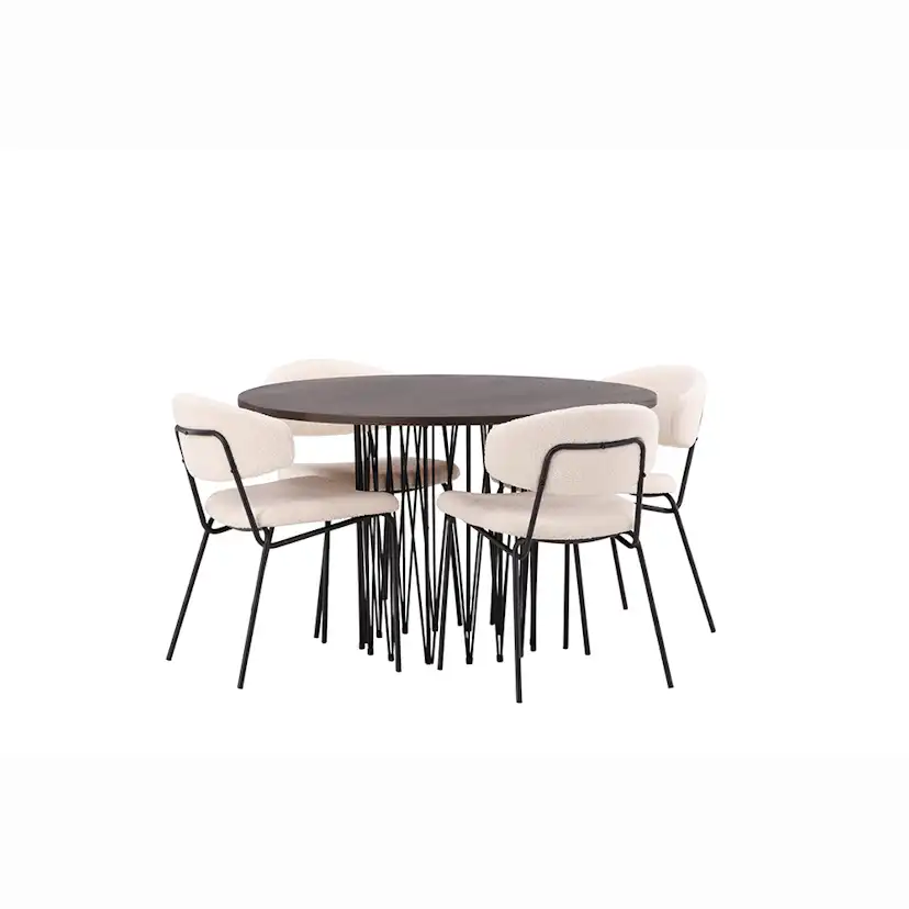 Matgrupp furniture/fashion Stone med 4 Chico Stolar Runt