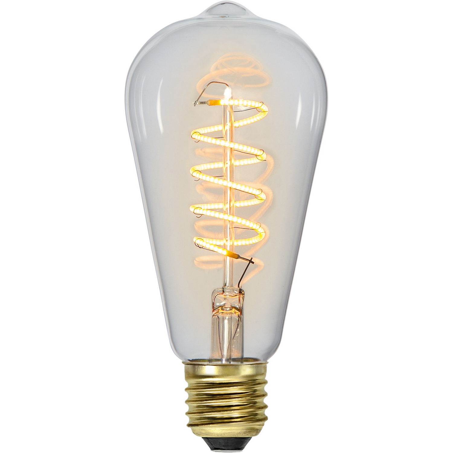 LED-lampa Star Trading E27 ST64 Decoled Spiral Klar 3-step Memory Dimbar 4W