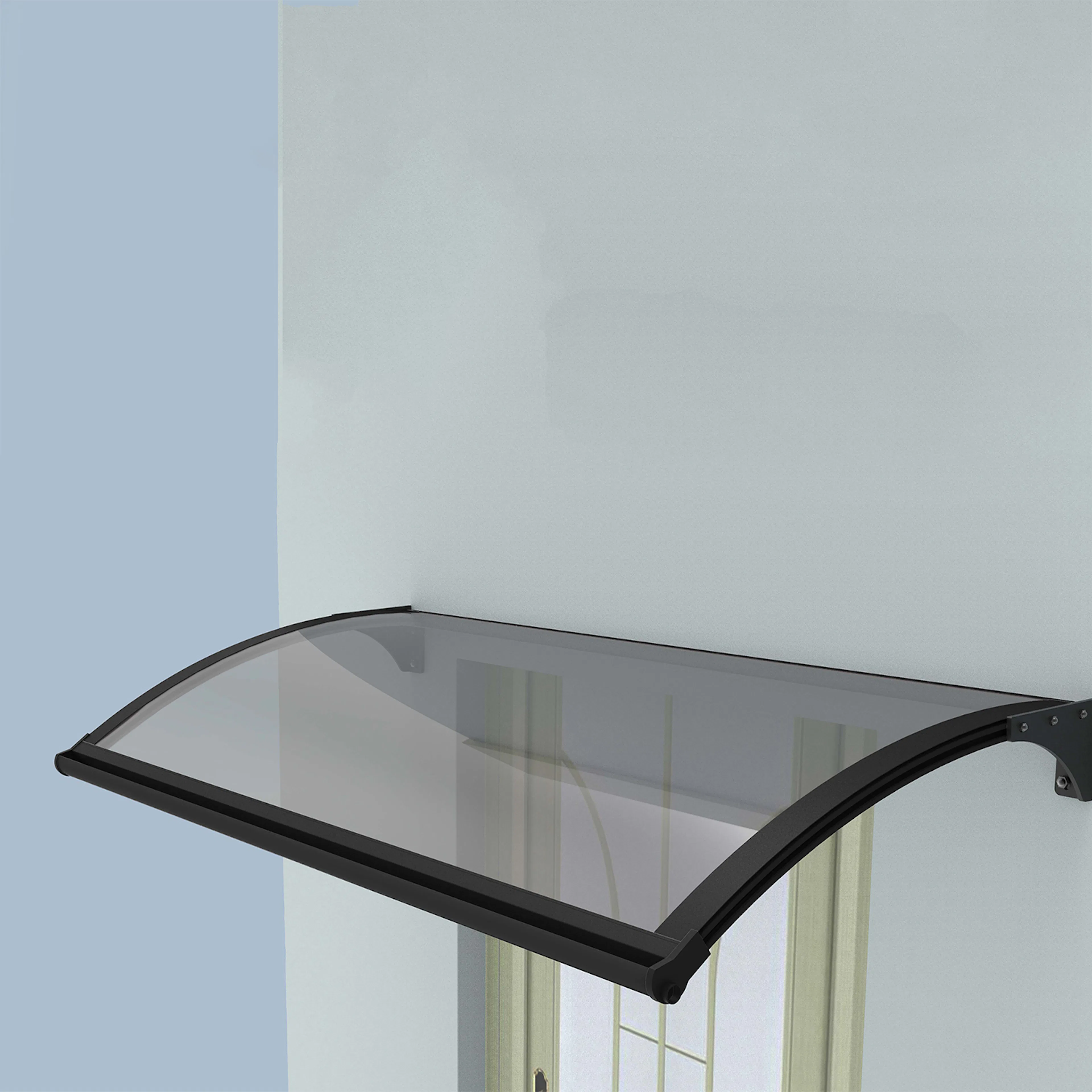 Entrétak LED grå/rökglas 1500x1000mm Grå/Rökglas