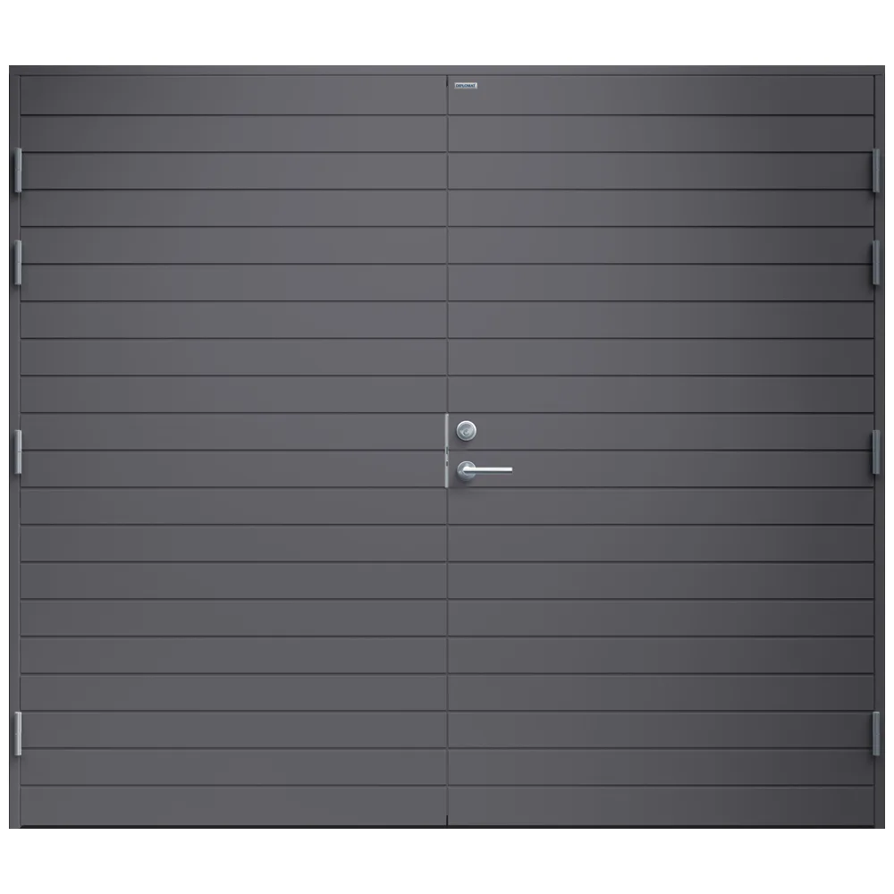 Garagedörr Ingela 24x20 NCS S-6502-B, Grå BxH: 240x200 cm, Grafitgrå