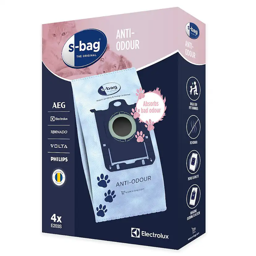 Dammsugartillbehör Electrolux S-bag® Anti-Odour Dammsugarpåsar
