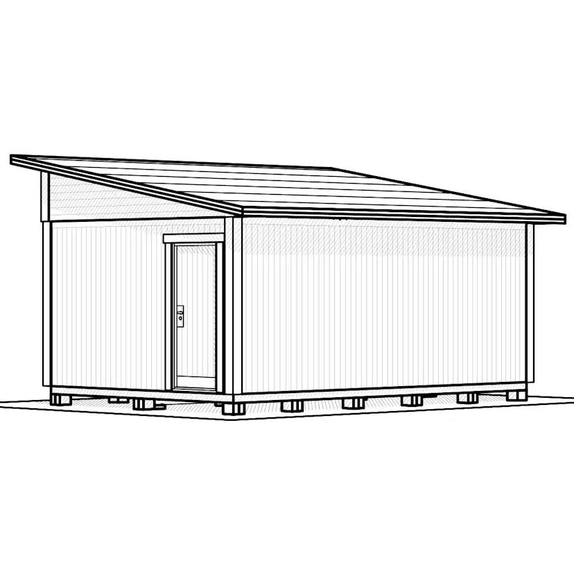 Attefallshus Vibostugan Njuta Funkis 25-2 24,3 m² Trähus