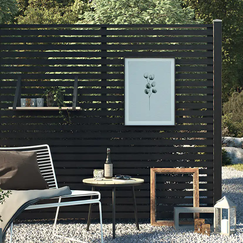 Skärm Horizont 1, 159x159 svart FSC (B) Svart