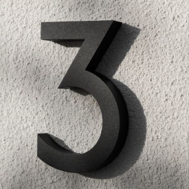 Husnummer Habo Selection Modern Små Svart