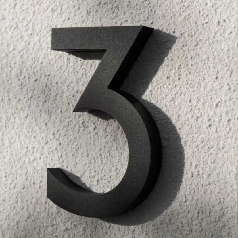 Husnummer Habo Selection Modern Små Svart