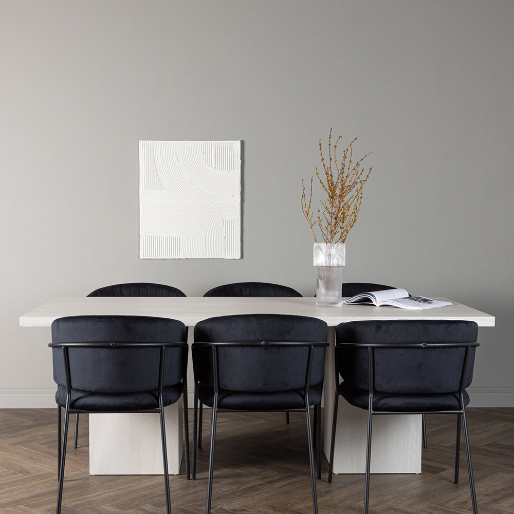 Matgrupp Venture Home Olga med 6 Selma Stolar