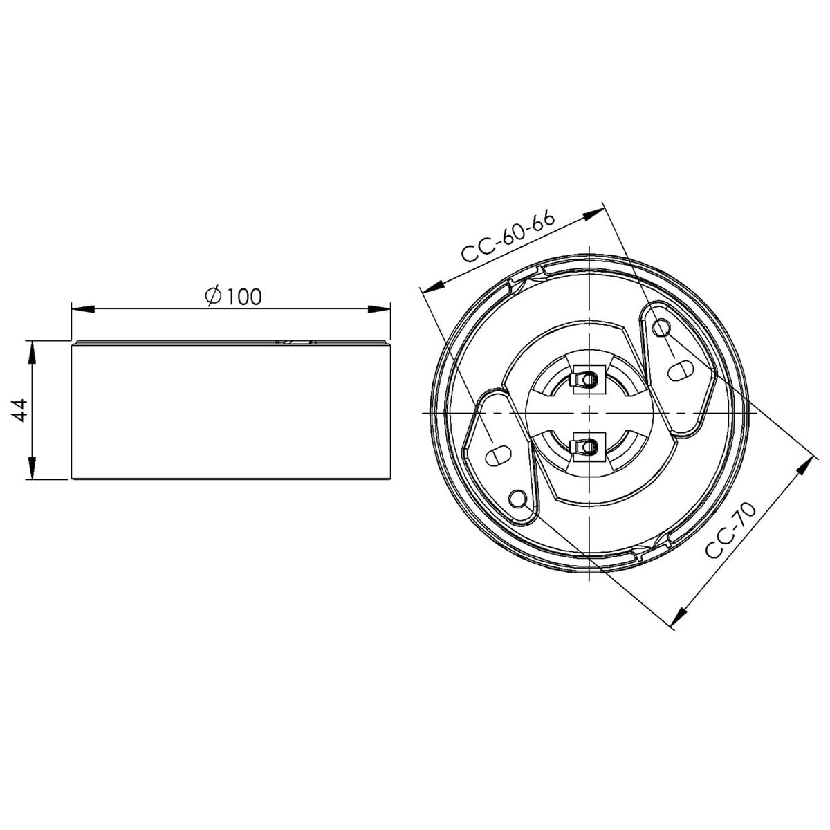 Vägg-/Taklampa Ifö Electric Sockel 84,5 Rak IP20 LED