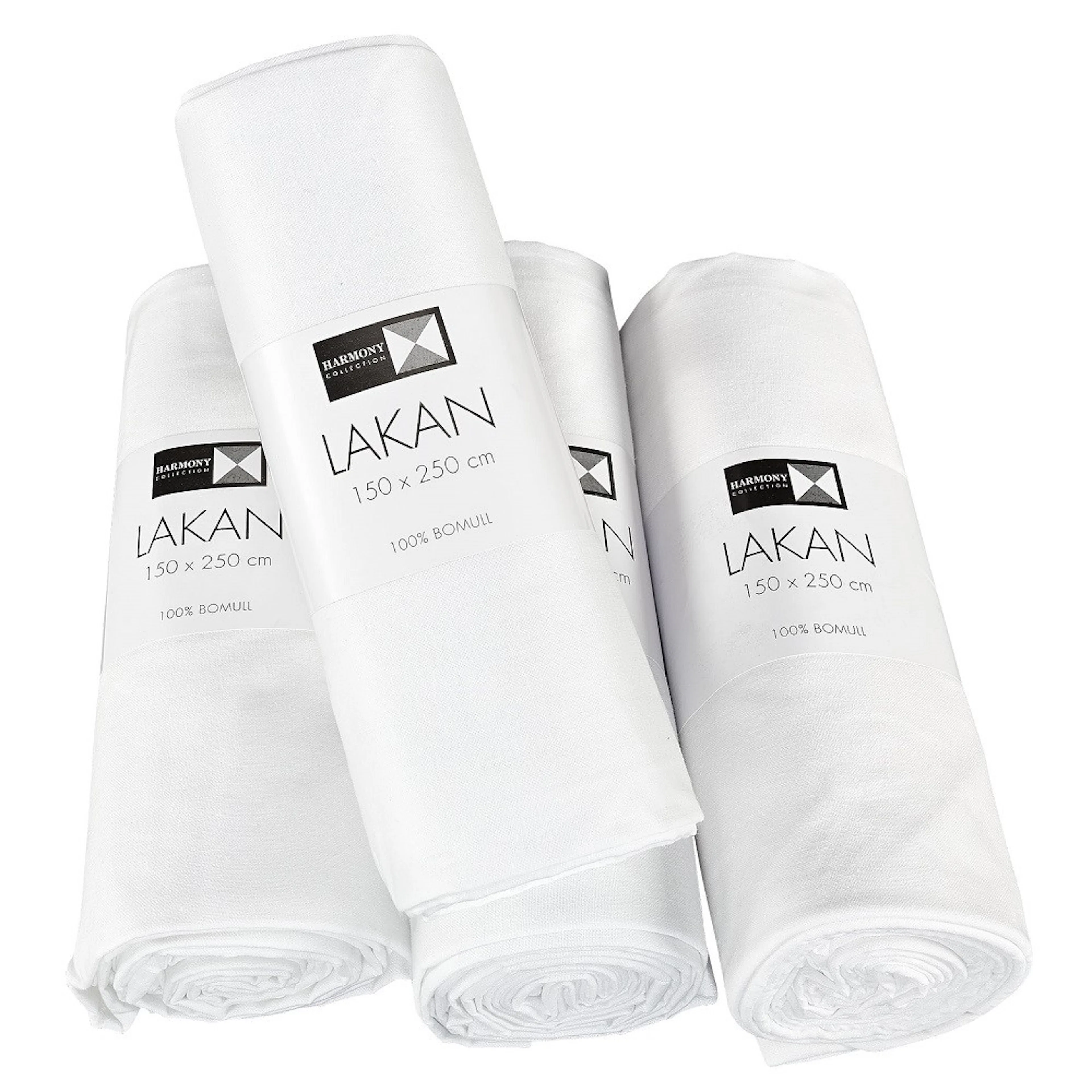 Lakan Borganäs of Sweden 150X250 Cm Rullpackade Vit