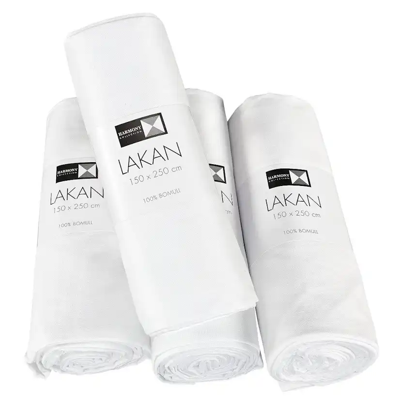 Lakan Borganäs of Sweden 150X250 Cm Rullpackade Vit