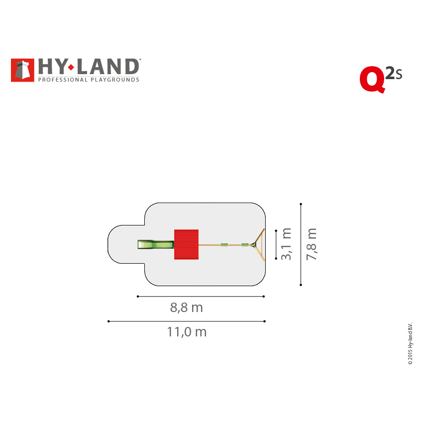 Klätterställning Hy-Land Projekt Q 2 + Swingmodul