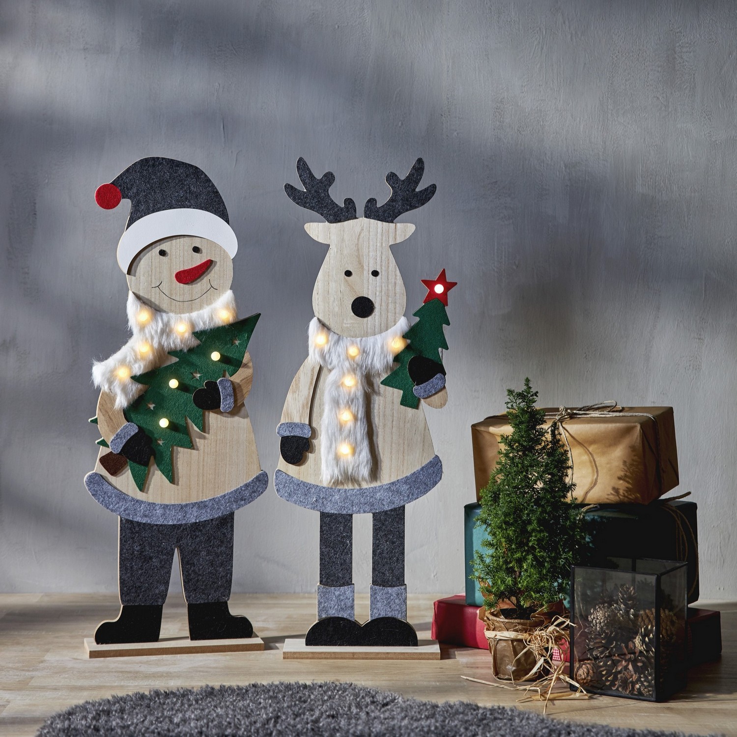 Inomhusdekoration Star Trading Billy Snögubbe 80 cm
