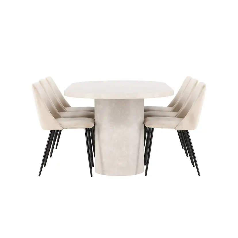 Matgrupp Venture Home Narvik med 6st Night Matstolar