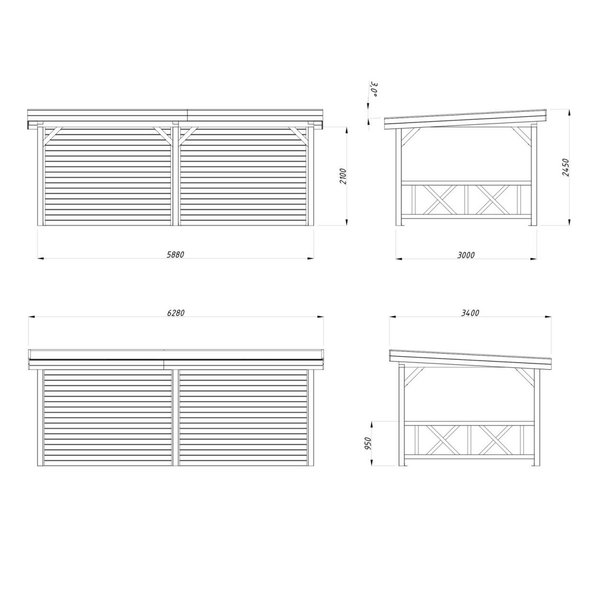 Lenna 16,6 m2 Set 308 BNDIP Behandling: Impregnerad brun