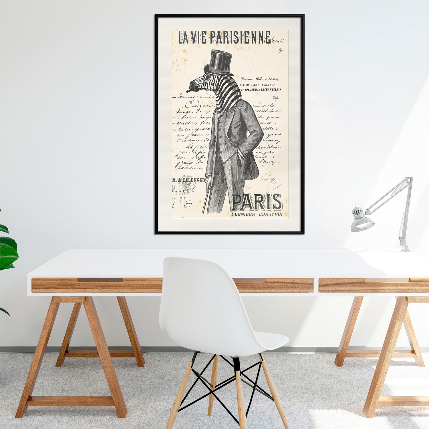 Affisch - La Vie Parisienne [Poster] 30x45 Svart ram med passepartout, 30x45 cm