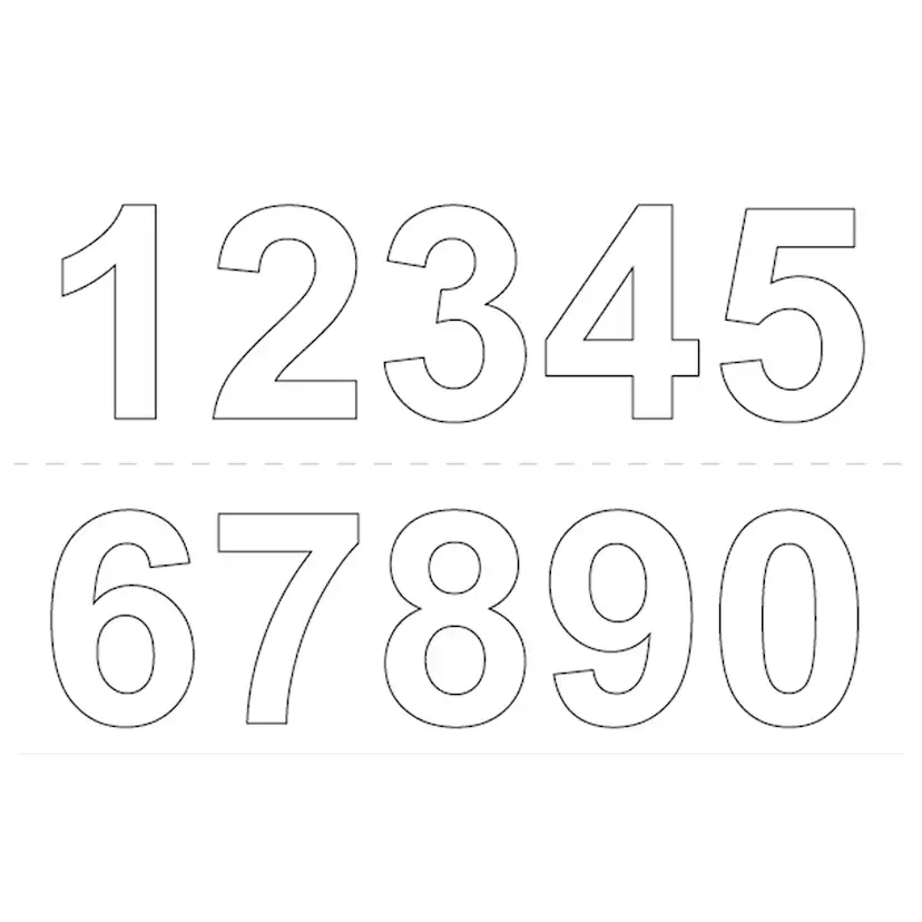 Självhäftande Siffror Habo 50 mm