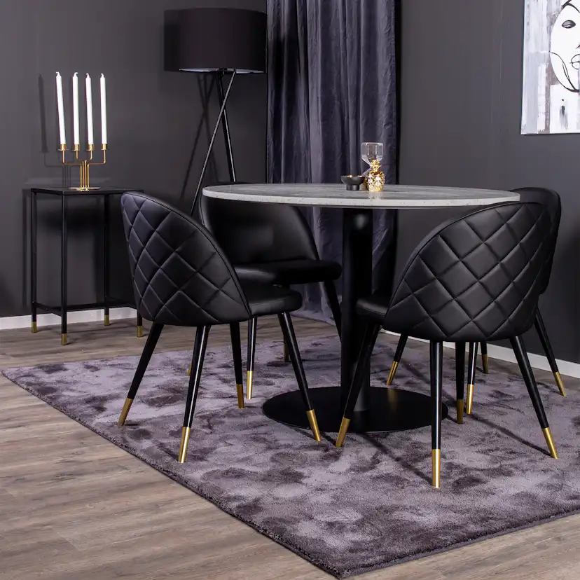 Matgrupp Venture Home Roxanna med 4 Valentina Stolar Läder