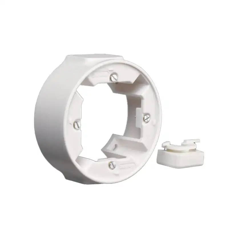 Förhöjningsram Hager 1-fack med Kabel- & Kanalingång Serie 1930 Blank Vit RAL 9010