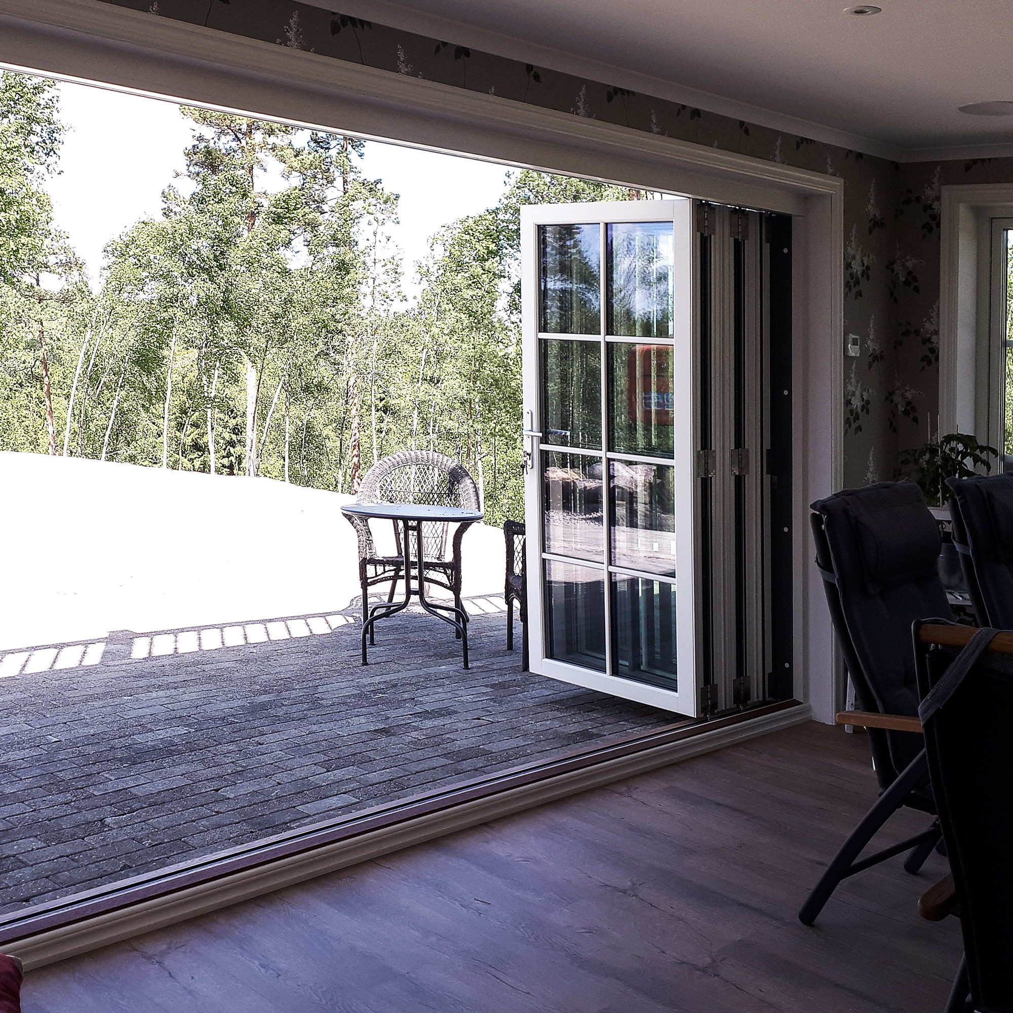 Vikdörr Vilenta Åre Trä/Aluminium 4-Delat