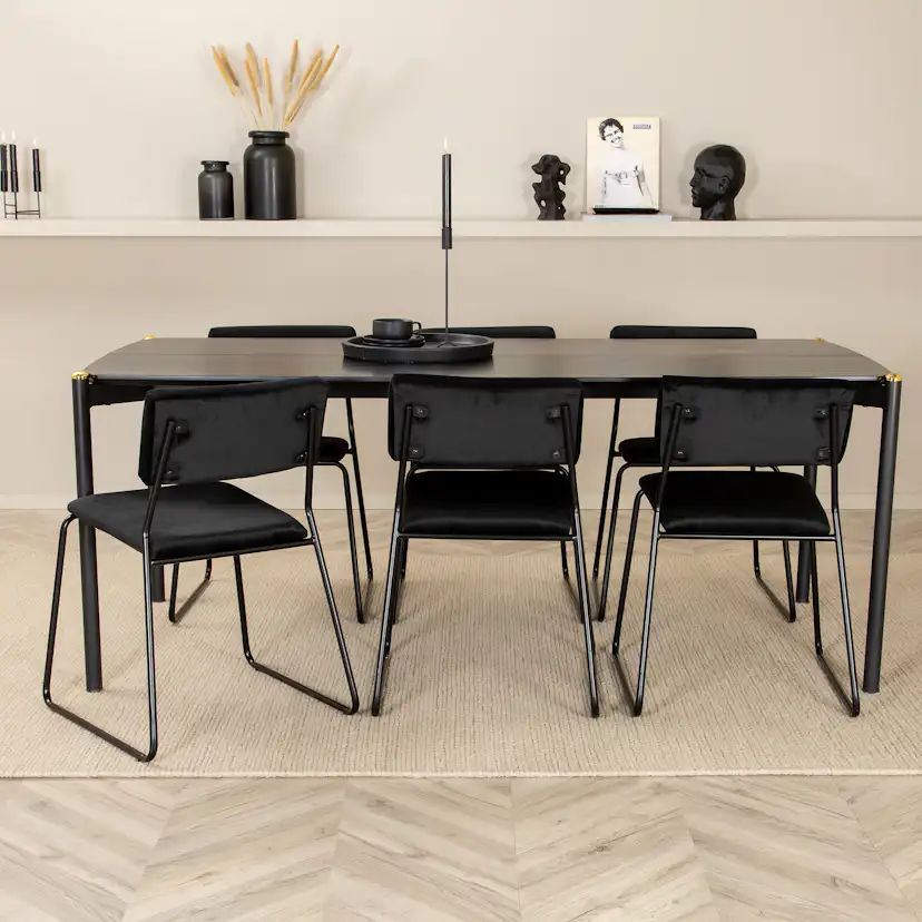 Matgrupp Venture Home Paris med 6 Kungshamn Stolar