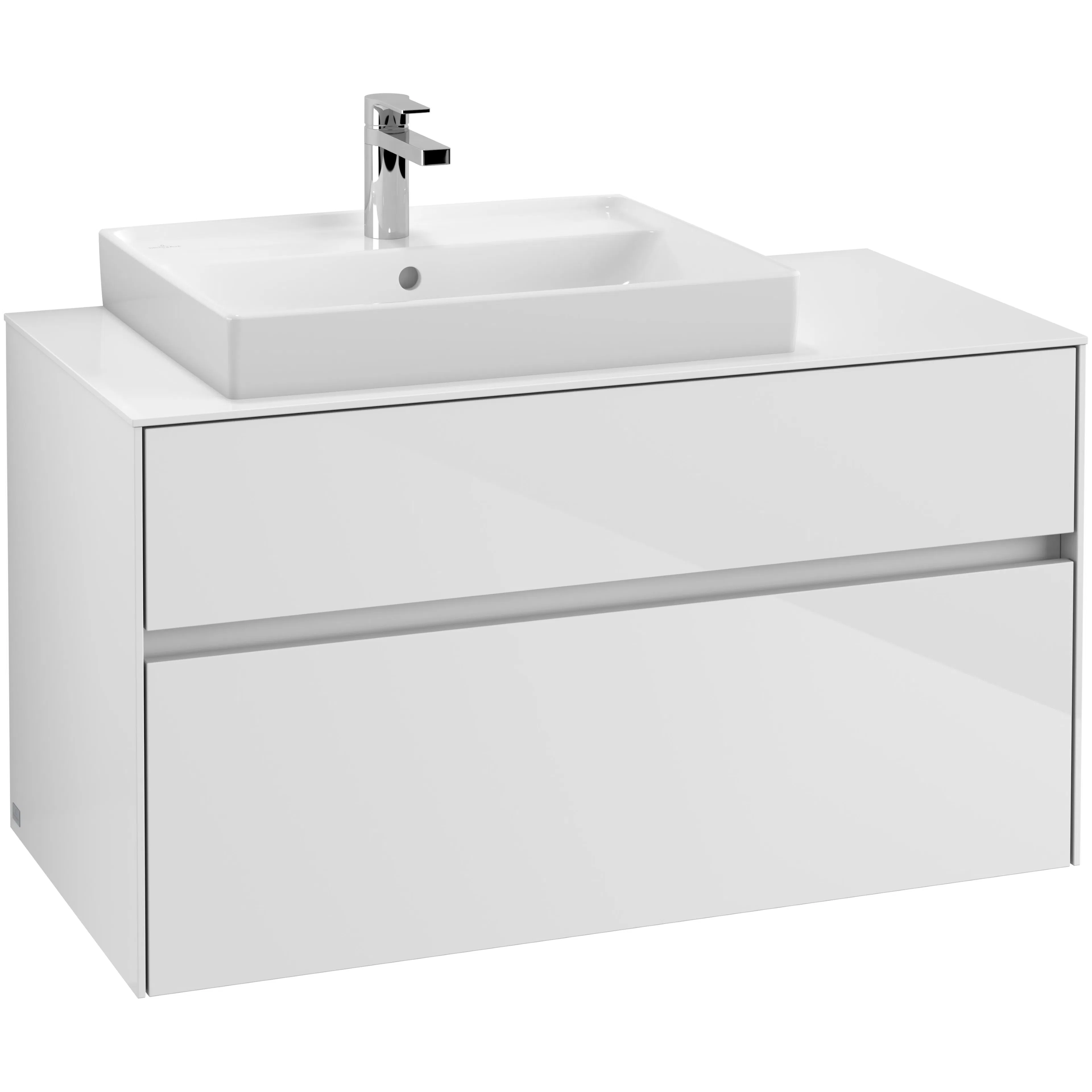 Tvättställsskåp Villeroy & Boch Collaro C01700DH Vit Högblank för, Tvättställ Vänster utan Belysning