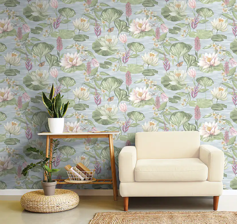 Tapet Holden The Lost Gardens Water Lily Blue 91640